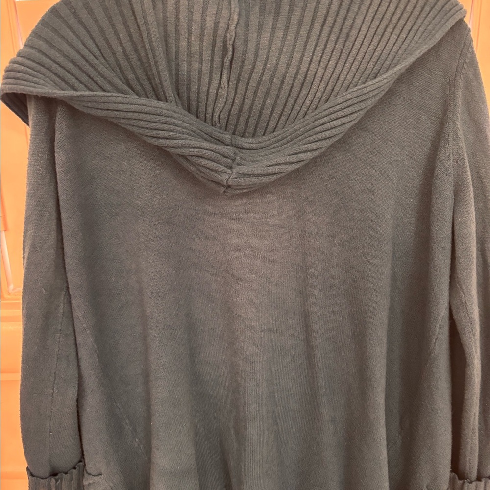 Cyrus Teal Ribbed Cardigan Sweater - Picture 5 of 8